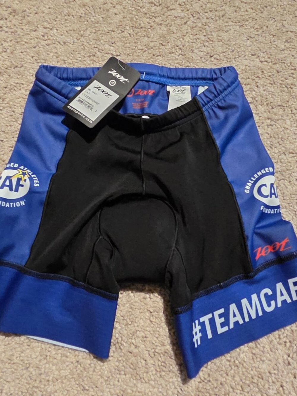 Zoot triathlon shorts, blue & black, Small